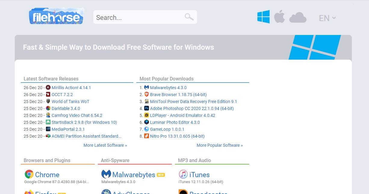 Website Download Software Free_FileHorse